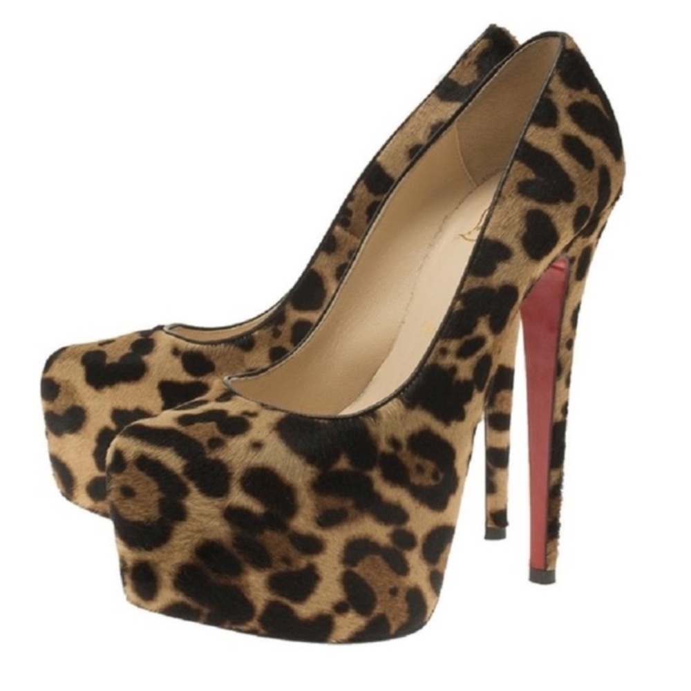 Christian Louboutin Leopard Print Daffodile Pumps